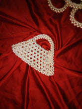 Handcrafted Triangle Off-White Mini Beaded Bag - Pearl Crossbody Bag for Women